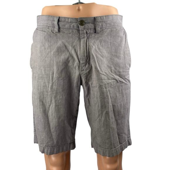 Banana Republic Emerson Men's Gray Mid Rise Slim Straight Chino Khaki Shorts 30 - Picture 1 of 5
